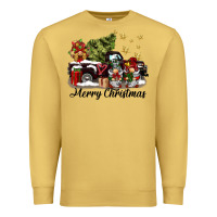 Antique Gold merry christmas gnomes truck Premium Sweatshirt - BarkalooDesign