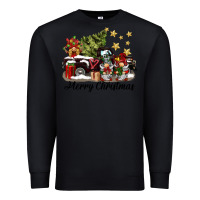 Black merry christmas gnomes truck Premium Sweatshirt - BarkalooDesign