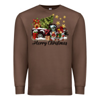Chestnut merry christmas gnomes truck Premium Sweatshirt - BarkalooDesign