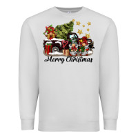 Dove Grey merry christmas gnomes truck Premium Sweatshirt - BarkalooDesign