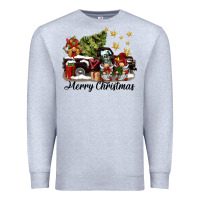 Heather Grey merry christmas gnomes truck Premium Sweatshirt - BarkalooDesign