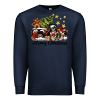 Navy merry christmas gnomes truck Premium Sweatshirt - BarkalooDesign