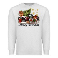 Oatmeal Heather merry christmas gnomes truck Premium Sweatshirt - BarkalooDesign