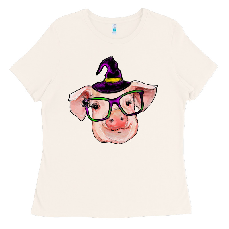 Pig With Halloween Ladies Tee by RanaPortraitStore | Teevron