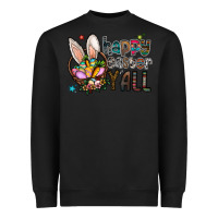 Black happy easter y all Heavyweight Sweatshirt - CowhideDigitalArt