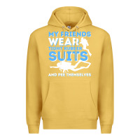 Antique Gold My Friends Wear Tight Rubber Suits  Scuba Diving & Diver Premium Hoodie - trangStudio