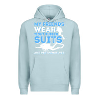 Blue Mist My Friends Wear Tight Rubber Suits  Scuba Diving & Diver Premium Hoodie - trangStudio