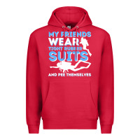 Cardinal My Friends Wear Tight Rubber Suits  Scuba Diving & Diver Premium Hoodie - trangStudio