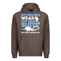 Coffee My Friends Wear Tight Rubber Suits  Scuba Diving & Diver Premium Hoodie - trangStudio