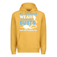 Mustard My Friends Wear Tight Rubber Suits  Scuba Diving & Diver Premium Hoodie - trangStudio
