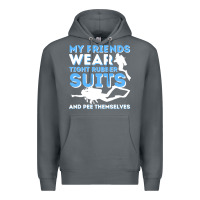 Rock My Friends Wear Tight Rubber Suits  Scuba Diving & Diver Premium Hoodie - trangStudio