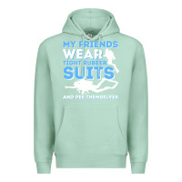 Seafoam My Friends Wear Tight Rubber Suits  Scuba Diving & Diver Premium Hoodie - trangStudio