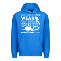 True Royal My Friends Wear Tight Rubber Suits  Scuba Diving & Diver Premium Hoodie - trangStudio