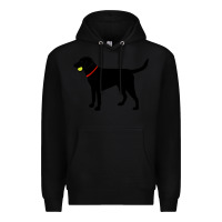 Black Labrador Retriever Fetch, Black Lab Play Ball Premium Hoodie - trangStudio