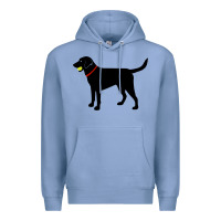 Colony Blue Labrador Retriever Fetch, Black Lab Play Ball Premium Hoodie - trangStudio