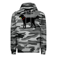 Slate Camo Labrador Retriever Fetch, Black Lab Play Ball Premium Hoodie - trangStudio