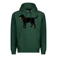 Sports Green Labrador Retriever Fetch, Black Lab Play Ball Premium Hoodie - trangStudio