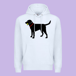 Labrador Retriever Fetch, Black Lab Play Ball Premium Hoodie Designed By Trangstudio