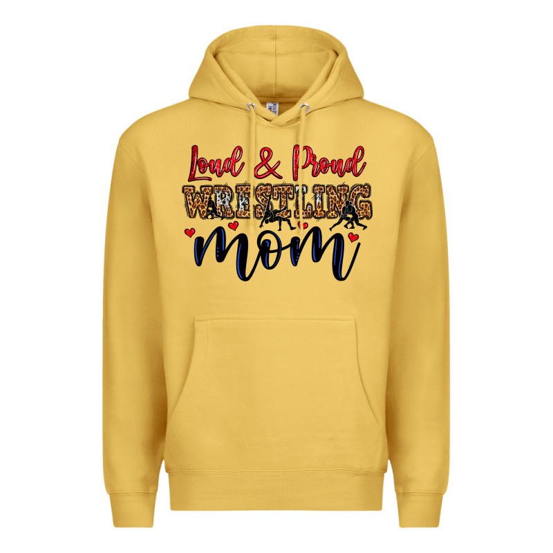 Loud And Proud Wrestling Mom Premium Hoodie by LillyAllenDesigns | Teevron