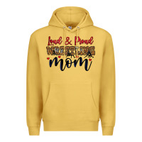 Antique Gold loud and proud wrestling mom Premium Hoodie - LillyAllenDesigns