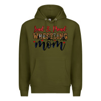 Army Green loud and proud wrestling mom Premium Hoodie - LillyAllenDesigns