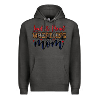 Charcoal Heather loud and proud wrestling mom Premium Hoodie - LillyAllenDesigns