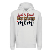Dove Grey loud and proud wrestling mom Premium Hoodie - LillyAllenDesigns