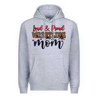 Heather Grey loud and proud wrestling mom Premium Hoodie - LillyAllenDesigns