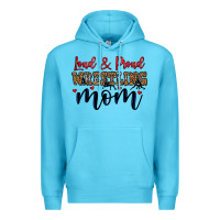 Ocean Blue loud and proud wrestling mom Premium Hoodie - LillyAllenDesigns