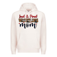 Pale Pink loud and proud wrestling mom Premium Hoodie - LillyAllenDesigns