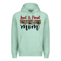 Seafoam loud and proud wrestling mom Premium Hoodie - LillyAllenDesigns