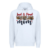 White loud and proud wrestling mom Premium Hoodie - LillyAllenDesigns