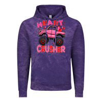 Cloud Purple Heart crusher pink monster truck Valentine's Day Vintage Hoodie - HowdyJamesFarm