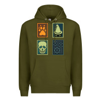 Army Green Inscryption Psychological Horror Card Categories Game Halloween Scary  Premium Hoodie - trangStudio
