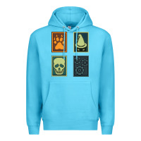 Ocean Blue Inscryption Psychological Horror Card Categories Game Halloween Scary  Premium Hoodie - trangStudio