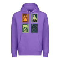 Purple Inscryption Psychological Horror Card Categories Game Halloween Scary  Premium Hoodie - trangStudio