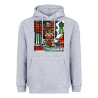 Heather Grey Christmas African girl Heavyweight Hoodie - BarkalooDesign