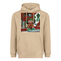 Mushroom Christmas African girl Heavyweight Hoodie - BarkalooDesign