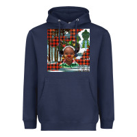 Navy Christmas African girl Heavyweight Hoodie - BarkalooDesign