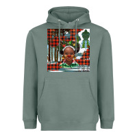 Sage Christmas African girl Heavyweight Hoodie - BarkalooDesign