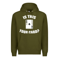 Army Green Cool Magician Is This Your Card Illusionist Premium Hoodie - trangStudio