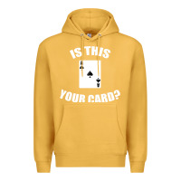 Mustard Cool Magician Is This Your Card Illusionist Premium Hoodie - trangStudio