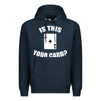 Navy Cool Magician Is This Your Card Illusionist Premium Hoodie - trangStudio