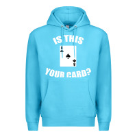 Ocean Blue Cool Magician Is This Your Card Illusionist Premium Hoodie - trangStudio