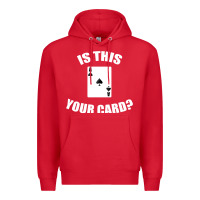 Red Cool Magician Is This Your Card Illusionist Premium Hoodie - trangStudio