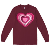 Burgundy sweet heart olivia Long Sleeve Tee - OliviaCreatesArt