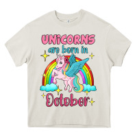 Cream unicorns are born in october Heavy Core Tee - Jasminsmagicworld