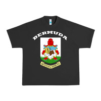 Pigment Black Bermuda Coat of Arms Souvenir Gift Flag Bermudian Urban Heavy Tee - trangStudio