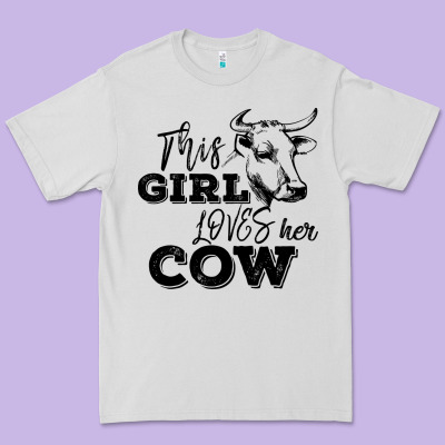 This Girl Loves Her Cow Premium Tee Designed By Bettercallsaul