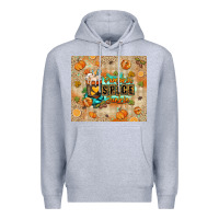 Heather Grey Pumpkin spice junkie Premium Hoodie - RanaPortraitStore